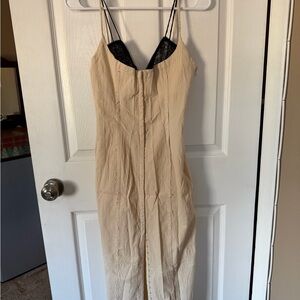 Zara Cream and Black Lace Dress